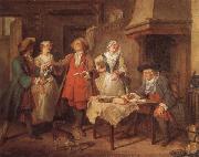 Nicolas Lancret The Marriage Contract oil on canvas